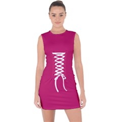 Peacock Pink	 - 	lace Up Front Bodycon Dress by ColorfulDresses