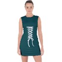 Warm Blackish Green	 - 	Lace Up Front Bodycon Dress View1