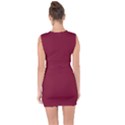 Rhubarb Red	 - 	Lace Up Front Bodycon Dress View2