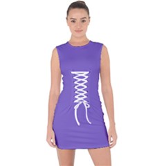 Purple Sage Bush	 - 	lace Up Front Bodycon Dress by ColorfulDresses