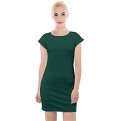 Sacramento Green	 - 	cap Sleeve Bodycon Dress by ColorfulDresses