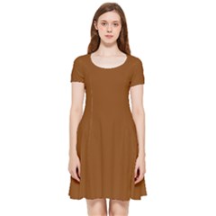 Clay Brown	 - 	inside Out Cap Sleeve Dress by ColorfulDresses