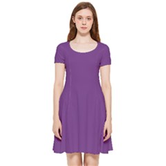 Eminence Purple	 - 	inside Out Cap Sleeve Dress by ColorfulDresses