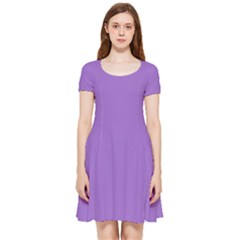 Iris Purple	 - 	inside Out Cap Sleeve Dress by ColorfulDresses