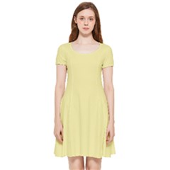 Yellow Iris	 - 	inside Out Cap Sleeve Dress by ColorfulDresses