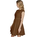 Caramel Brown	 - 	Cap Sleeve High Waist Dress View2