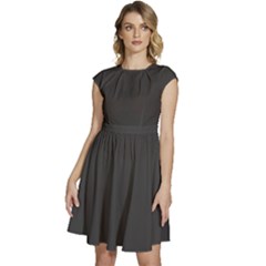 Pirate Black	 - 	cap Sleeve High Waist Dress