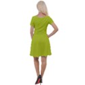 Acid Green	 - 	Cap Sleeve Velour Dress View2