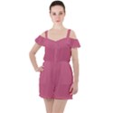 Pale Violet pink	 - 	Ruffle Cut Out Chiffon Playsuit View1