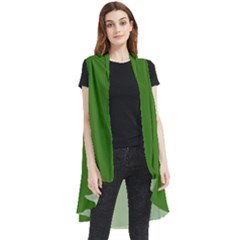 Light Seaweed Green	 - 	sleeveless Chiffon Waistcoat Shirt