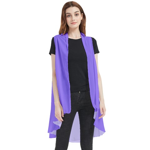 Purple Mimosa	 - 	sleeveless Chiffon Waistcoat Shirt by ColorfulWomensWear