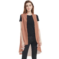 Soft Copper	 - 	Sleeveless Chiffon Waistcoat Shirt