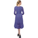 Blue Iris	 - 	Ruffle End Midi Chiffon Dress View2