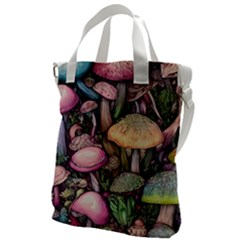 Mushroom Magic Canvas Messenger Bag by GardenOfOphir