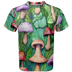 Tiny Toadstools Men s Cotton Tee by GardenOfOphir