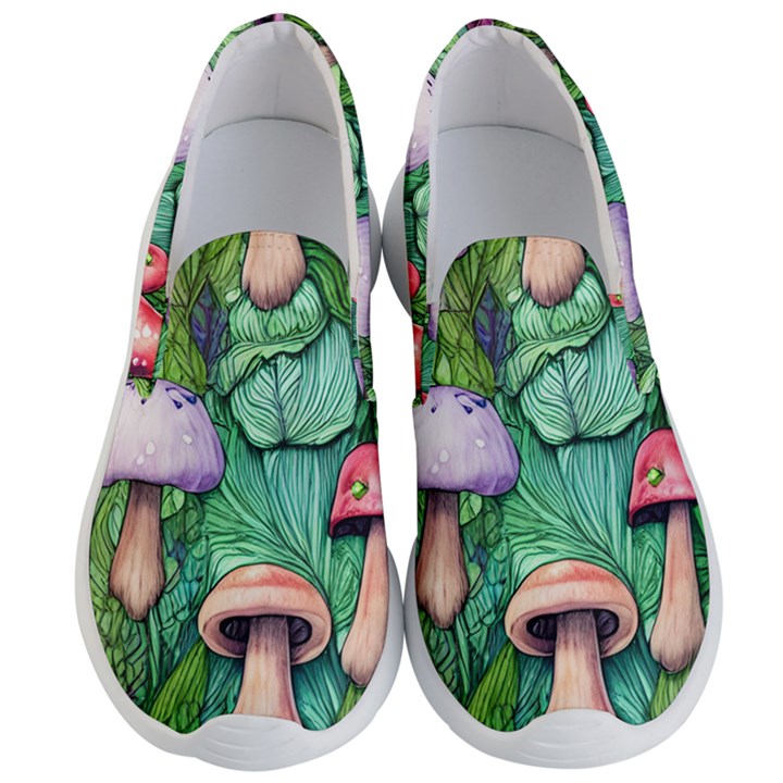 Tiny Toadstools Men s Lightweight Slip Ons