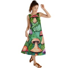 Tiny Toadstools Summer Maxi Dress by GardenOfOphir