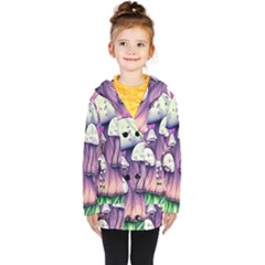 Forestcore Mushroom Kids  Double Breasted Button Coat by GardenOfOphir