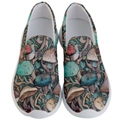 Tiny Forest Mushrooms Men s Lightweight Slip Ons by GardenOfOphir