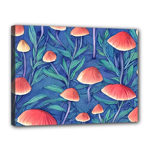 Witchy Mushrooms Canvas 16  X 12  (stretched) by GardenOfOphir