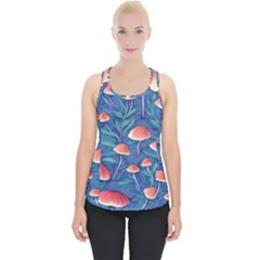 Witchy Mushrooms Piece Up Tank Top by GardenOfOphir