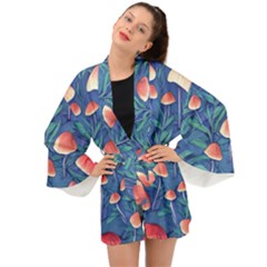 Witchy Mushrooms Long Sleeve Kimono by GardenOfOphir