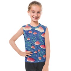 Witchy Mushrooms Kids  Mesh Tank Top by GardenOfOphir