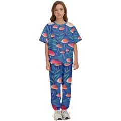 Witchy Mushrooms Kids  Tee And Pants Sports Set