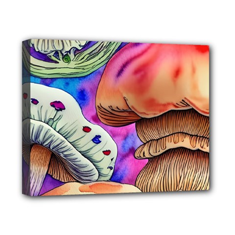 Goblin Mushrooms Canvas 10  X 8  (stretched) by GardenOfOphir