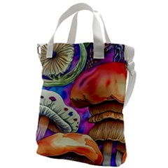 Goblin Mushrooms Canvas Messenger Bag by GardenOfOphir