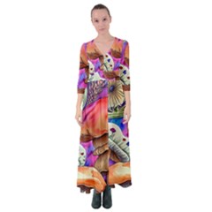 Goblin Mushrooms Button Up Maxi Dress by GardenOfOphir