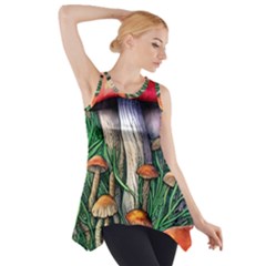 Forest Fairycore Mushroom Foraging Craft Side Drop Tank Tunic by GardenOfOphir