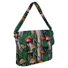 Forest Fairycore Mushroom Foraging Craft Buckle Messenger Bag by GardenOfOphir