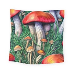 Forest Fairycore Mushroom Foraging Craft Square Tapestry (small) by GardenOfOphir