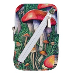 Forest Fairycore Mushroom Foraging Craft Belt Pouch Bag (large) by GardenOfOphir