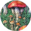 Forest Fairycore Mushroom Foraging Craft Wooden Puzzle Round View1