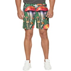 Forest Fairycore Mushroom Foraging Craft Men s Runner Shorts by GardenOfOphir