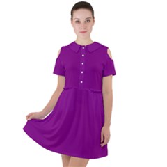 Patriarch Purple	 - 	short Sleeve Shoulder Cut Out Dress by ColorfulDresses