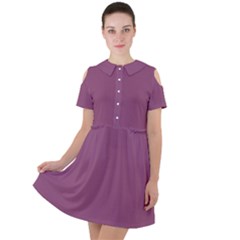 Sugar Plum Purple	 - 	short Sleeve Shoulder Cut Out Dress by ColorfulDresses