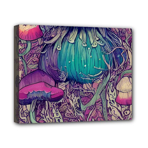 Natural Forest Fairy Mushroom Foraging Canvas 10  X 8  (stretched) by GardenOfOphir