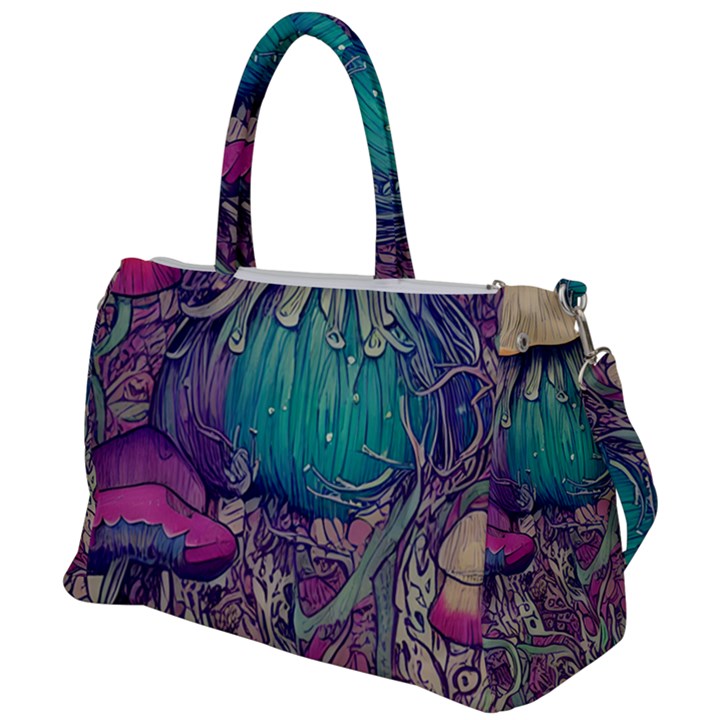 Natural Forest Fairy Mushroom Foraging Duffel Travel Bag