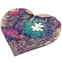 Natural Forest Fairy Mushroom Foraging Wooden Puzzle Heart View2