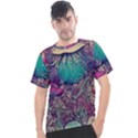 Natural Forest Fairy Mushroom Foraging Men s Sport Top View1