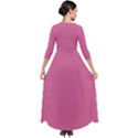 China Pink	 - 	Quarter Sleeve Maxi Velour Dress View2