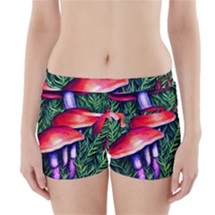 Vintage Flowery Garden Nature Mushroom Boyleg Bikini Wrap Bottoms by GardenOfOphir