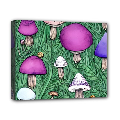 Woodsy Pottery Forest Mushroom Foraging Canvas 10  X 8  (stretched) by GardenOfOphir