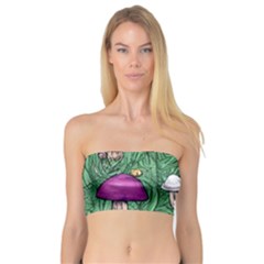 Woodsy Pottery Forest Mushroom Foraging Bandeau Top by GardenOfOphir