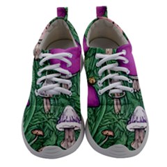 Woodsy Pottery Forest Mushroom Foraging Women Athletic Shoes by GardenOfOphir