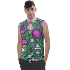 Woodsy Pottery Forest Mushroom Foraging Men s Regular Tank Top by GardenOfOphir