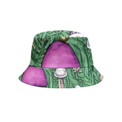 Woodsy Pottery Forest Mushroom Foraging Inside Out Bucket Hat (kids) by GardenOfOphir